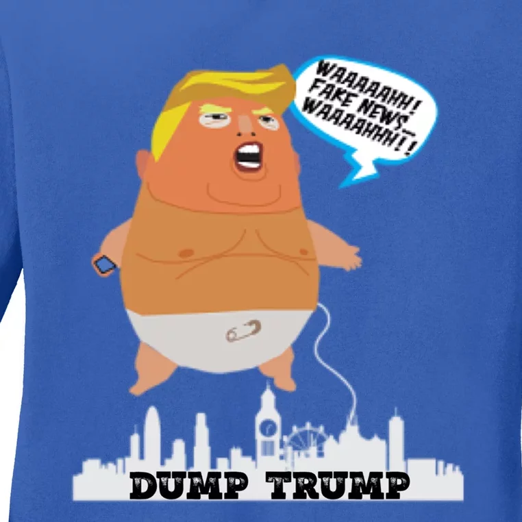 Trump Balloon Gift Ladies Long Sleeve Shirt