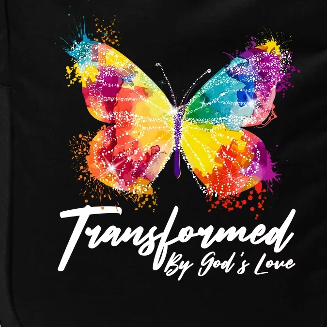 Transformed By Gods Love Painted Butterfly Impact Tech Backpack