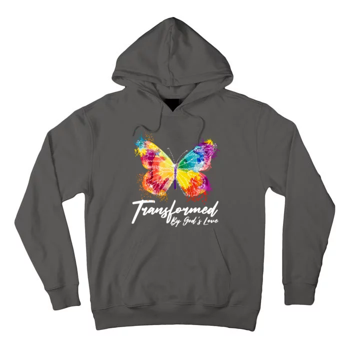 Transformed By Gods Love Painted Butterfly Tall Hoodie