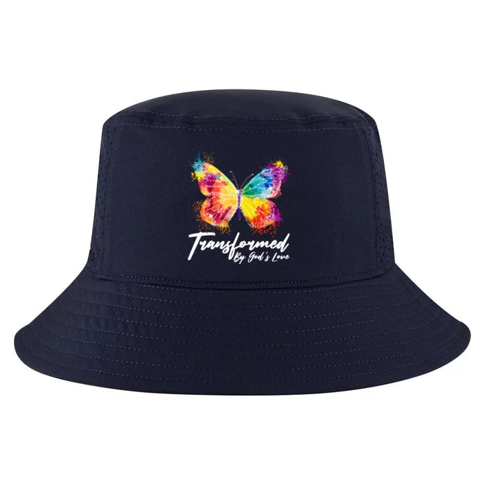 Transformed By Gods Love Painted Butterfly Cool Comfort Performance Bucket Hat