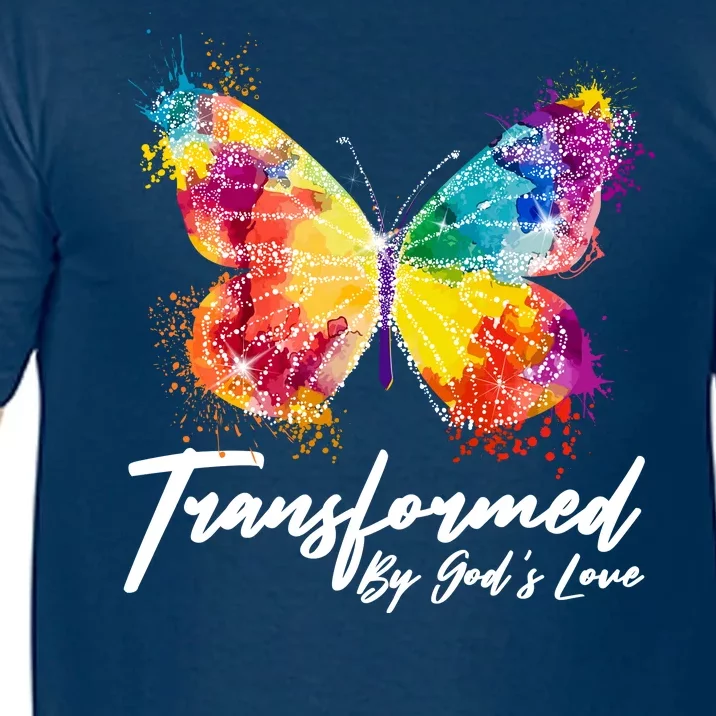 Transformed By Gods Love Painted Butterfly Comfort Colors T-Shirt