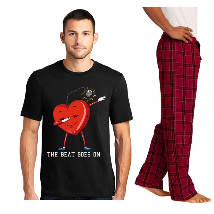 The Beat Goes On Dabbing Heart With Pacemaker Recipient Pajama Set