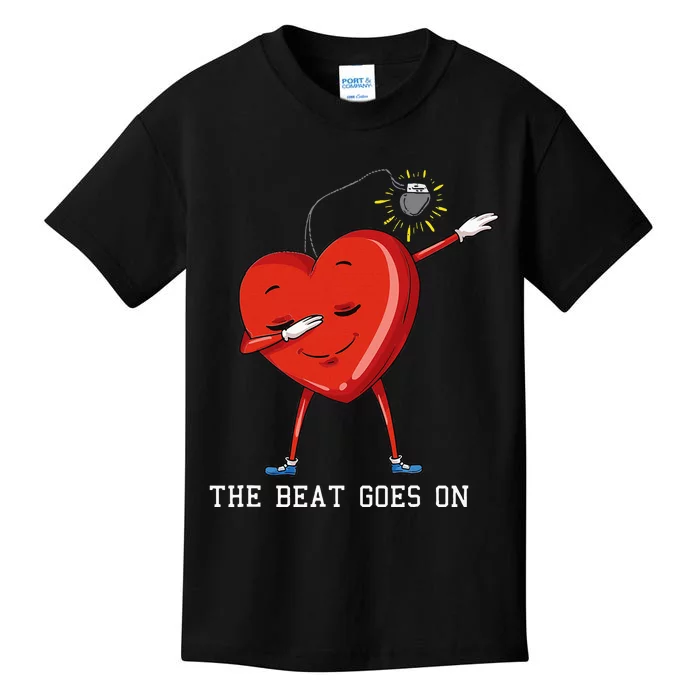 The Beat Goes On Dabbing Heart With Pacemaker Recipient Kids T-Shirt