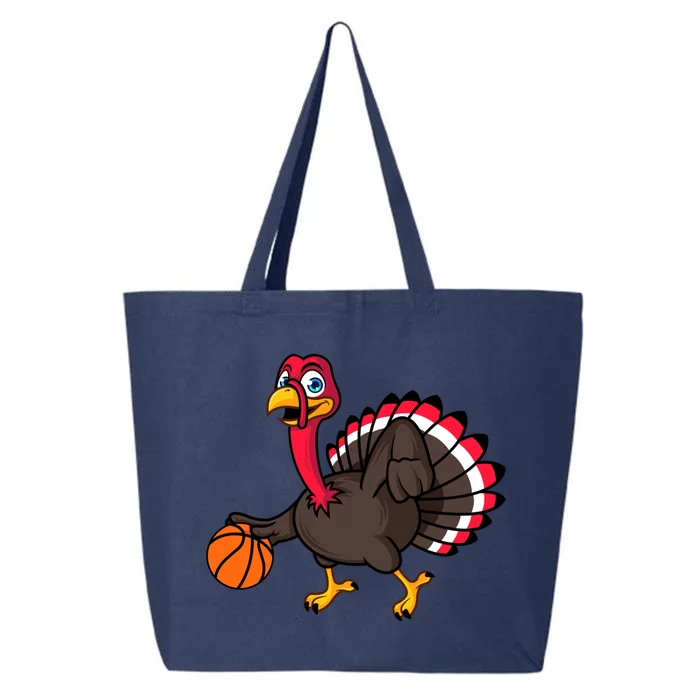 Thanksgiving Basketball Gobble Player Turkey Day Funny Gift 25L Jumbo Tote