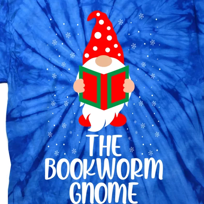 The Bookworm Gnome Christmas Gnome Book Reading Enthusiast Gift Tie-Dye T-Shirt