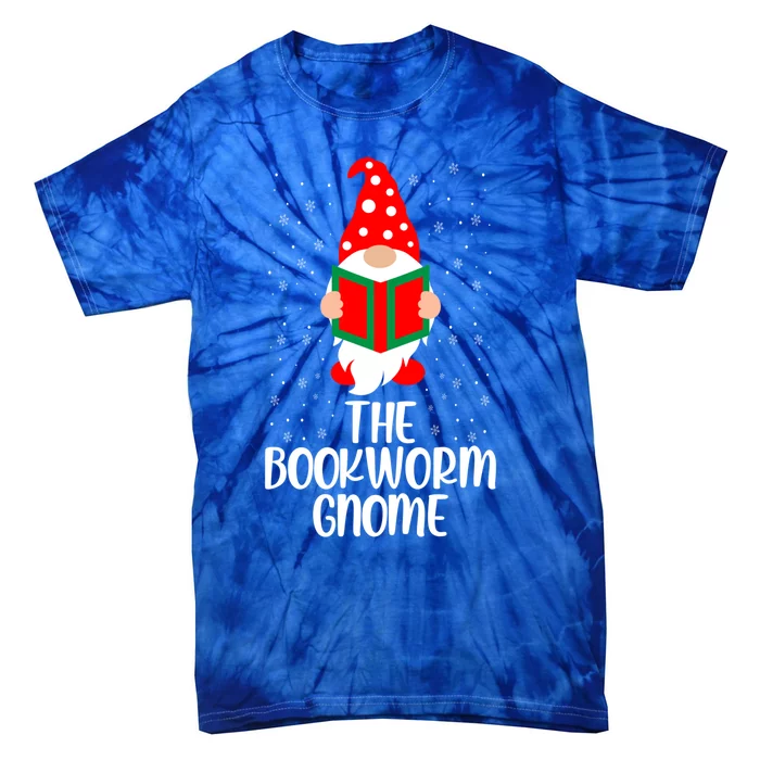 The Bookworm Gnome Christmas Gnome Book Reading Enthusiast Gift Tie-Dye T-Shirt