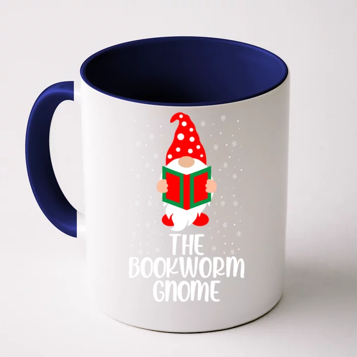 The Bookworm Gnome Christmas Gnome Book Reading Enthusiast Gift Front & Back Coffee Mug