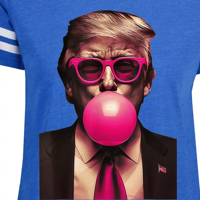 Trump Bubble Gum Funny Enza Ladies Jersey Football T-Shirt