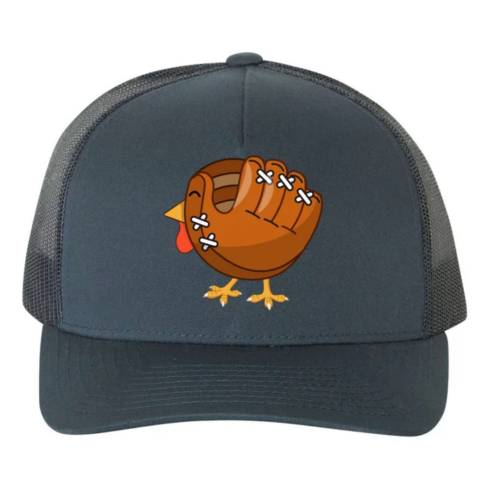 Turkey Baseball Glove Catcher Softball Thanksgiving Mom Cool Gift Yupoong Adult 5-Panel Trucker Hat