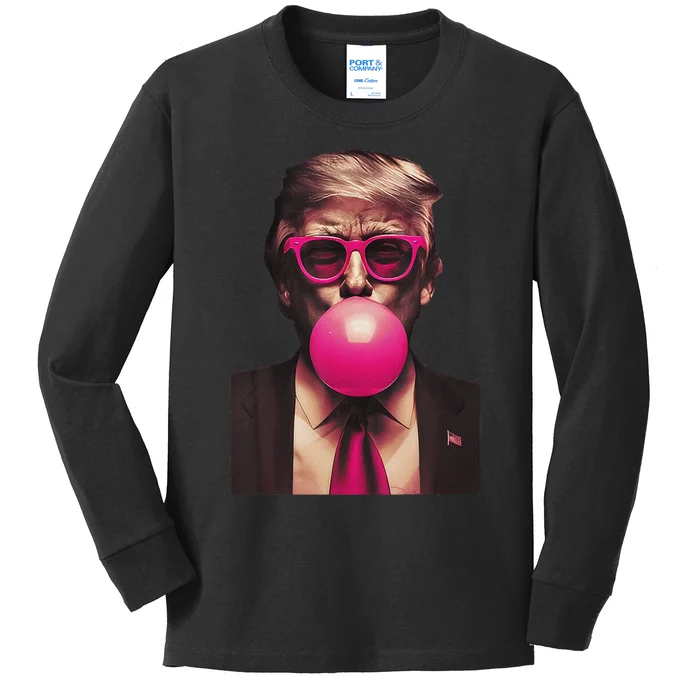 Trump Bubble Gum Kids Long Sleeve Shirt