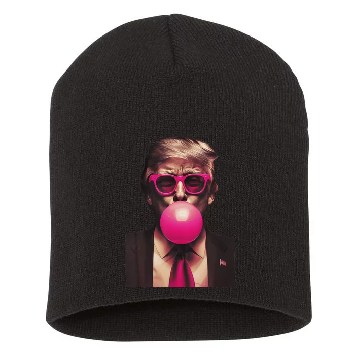 Trump Bubble Gum Short Acrylic Beanie