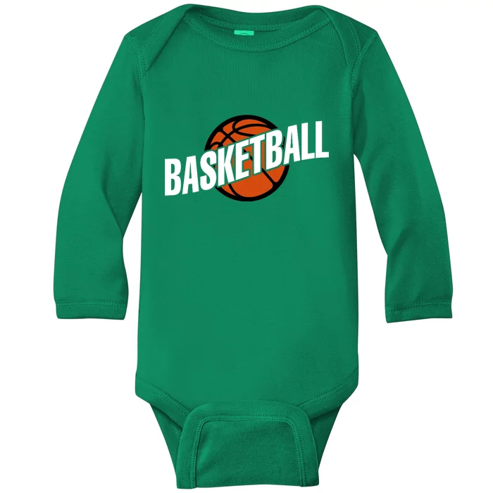 Team Basketball Gift For Basketball Player Sport Team Baby Long Sleeve Bodysuit