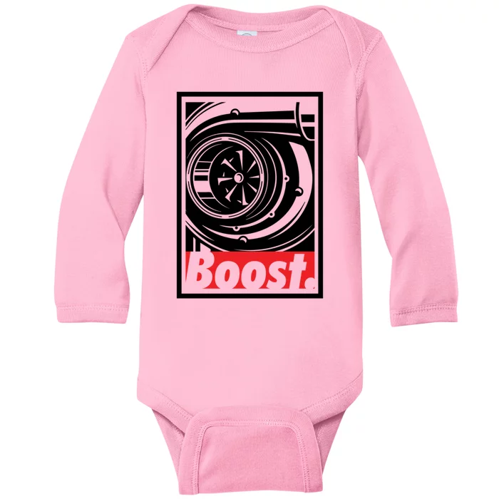 Turbo Boost Gift For Racing And Drift Car Lovers Gift Baby Long Sleeve Bodysuit