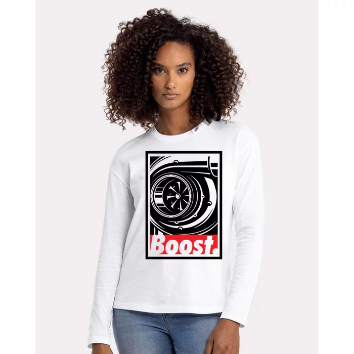 Turbo Boost Gift For Racing And Drift Car Lovers Gift Womens Cotton Relaxed Long Sleeve T-Shirt