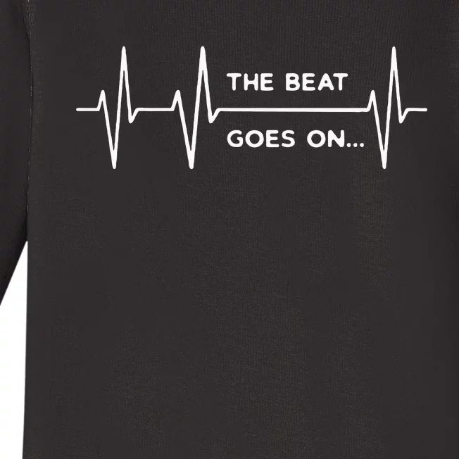 The Beat Goes On..Heartbeat Rehab After Surgery Heart OP Baby Long Sleeve Bodysuit