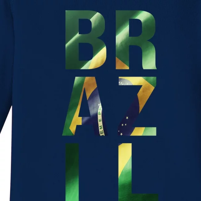 Team Brazil Gift Baby Long Sleeve Bodysuit