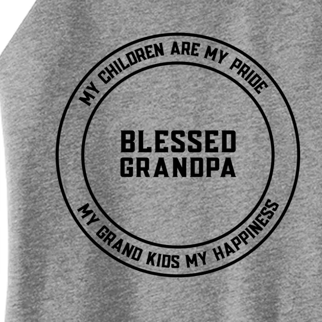 Thankful Blessed Grandpa His Pride Grand Cool Gift Women’s Perfect Tri Rocker Tank