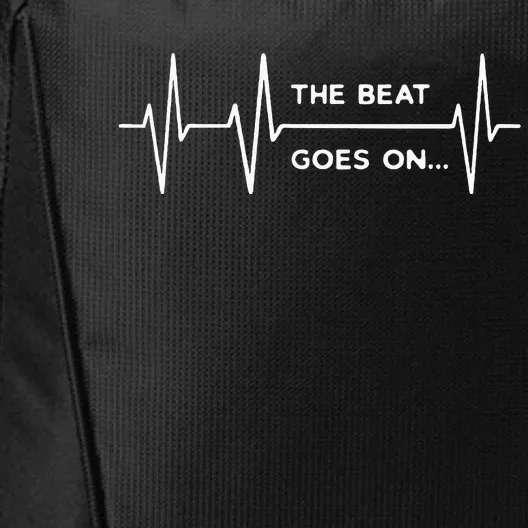 The Beat Goes On Heartbeat Rehab After Surgery Heart OP City Backpack