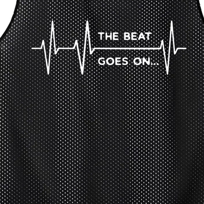 The Beat Goes On..Heartbeat Rehab After Surgery Heart OP Mesh Reversible Basketball Jersey Tank