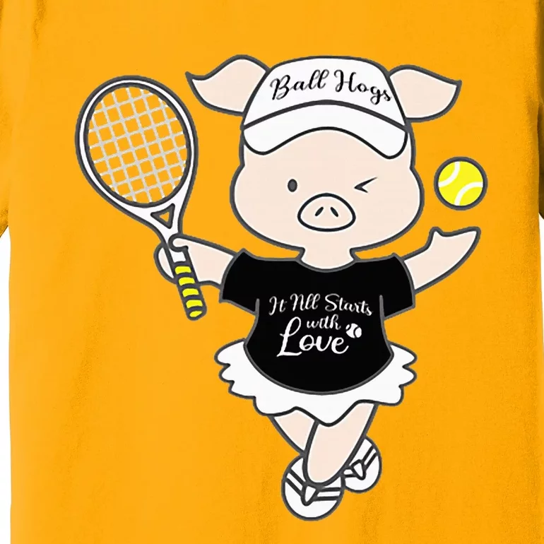 Tennis Ball Hogs Premium T-Shirt