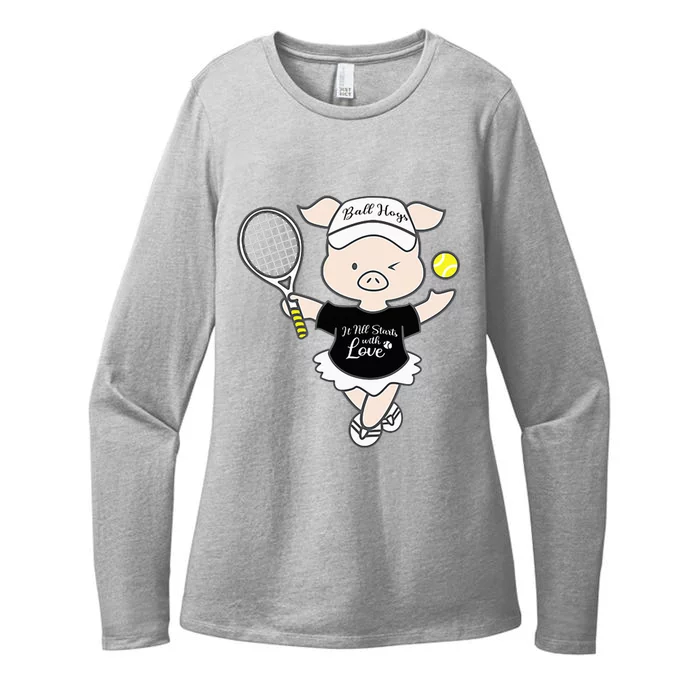 Tennis Ball Hogs Womens CVC Long Sleeve Shirt