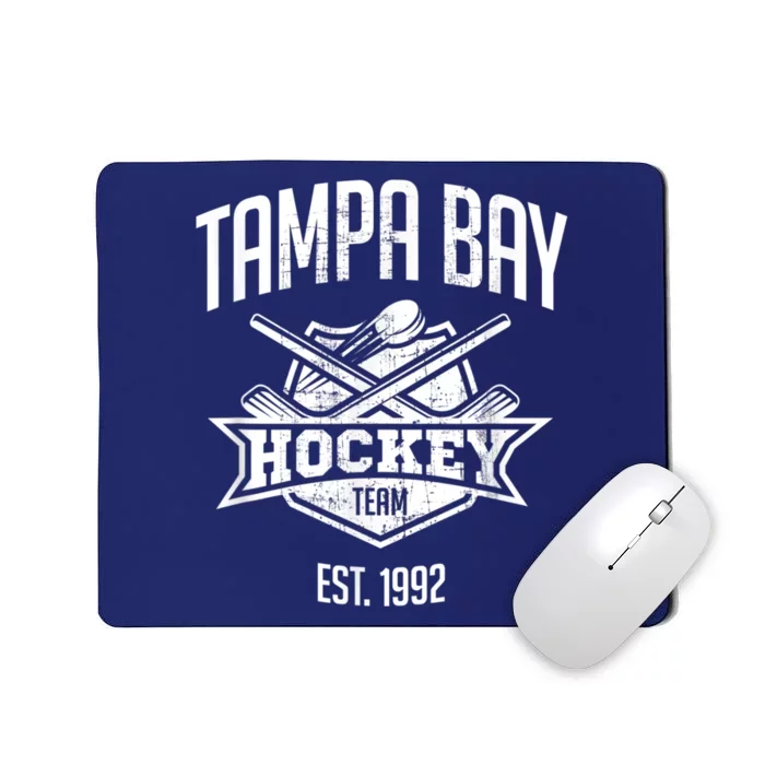 Tampa Bay Hockey Team Vintage Florida Est 1992 The Bolts Mousepad