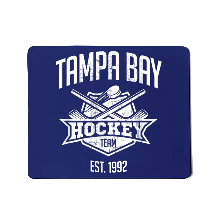 Tampa Bay Hockey Team Vintage Florida Est 1992 The Bolts Mousepad