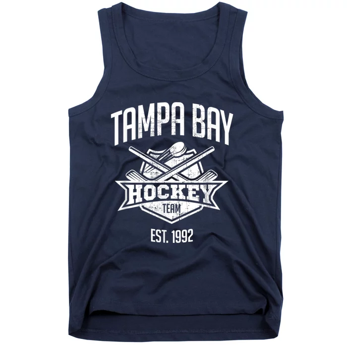 Tampa Bay Hockey Team Vintage Florida Est 1992 The Bolts Tank Top