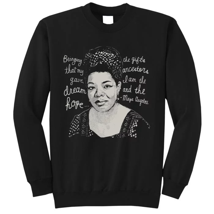 Trendy Black History Maya Angelou Quote Tall Sweatshirt