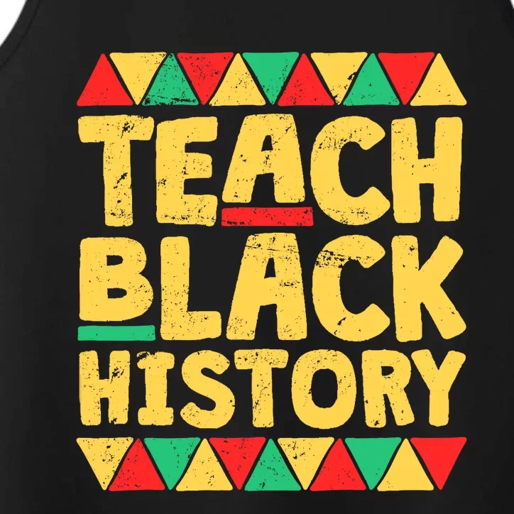 Teach Black History Month School Teacher Gift Performance Tank