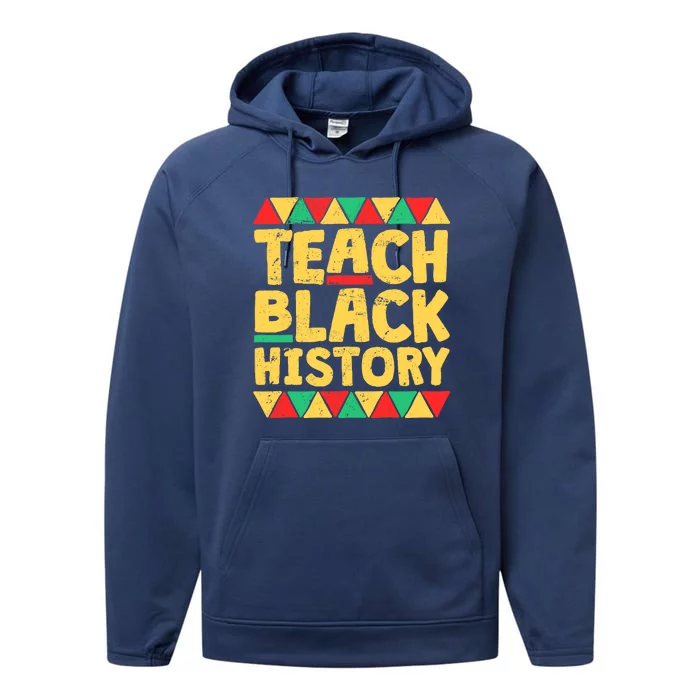 Teach Black History Month School Teacher Gift Performance Fleece Hoodie