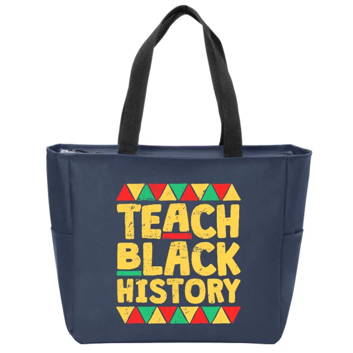 Teach Black History Month School Teacher Gift Zip Tote Bag