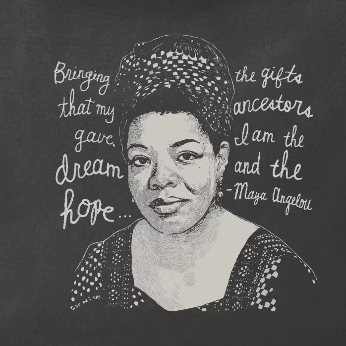 Trendy Black History Maya Angelou Quote Zip Tote Bag