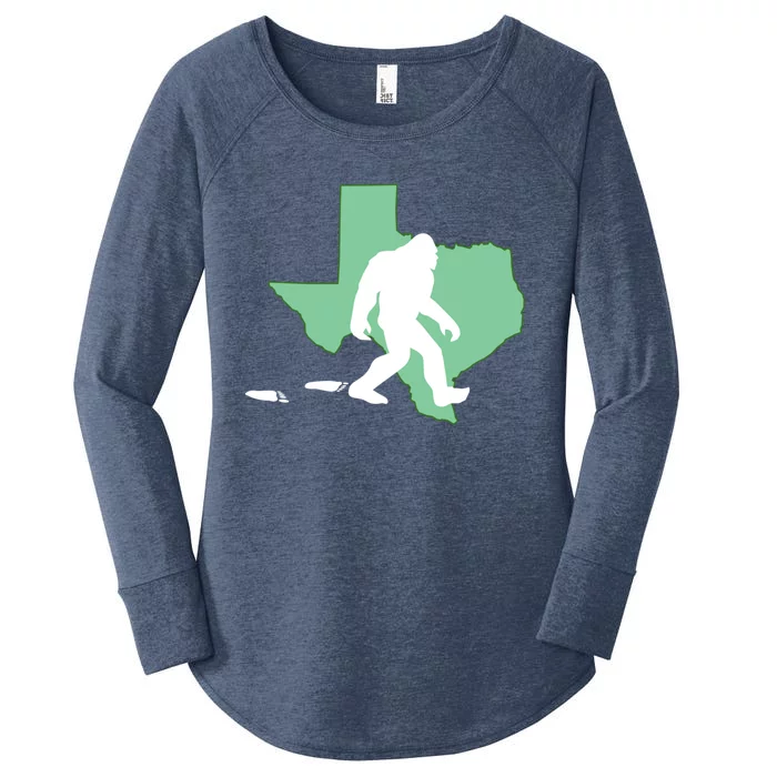 Texas Bigfoot Hunter State Funny Gift Women's Perfect Tri Tunic Long Sleeve Shirt