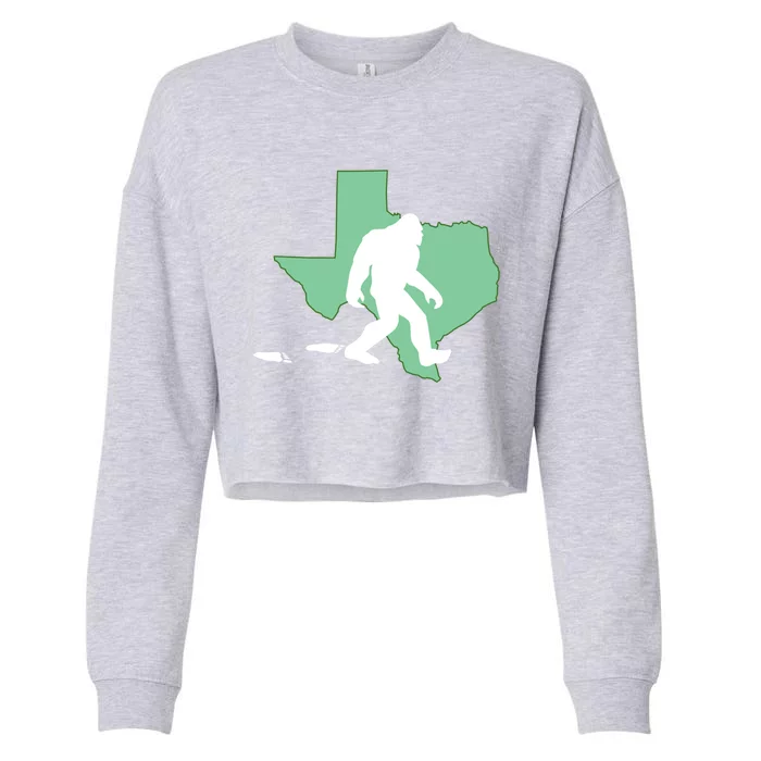 Texas Bigfoot Hunter State Funny Gift Cropped Pullover Crew