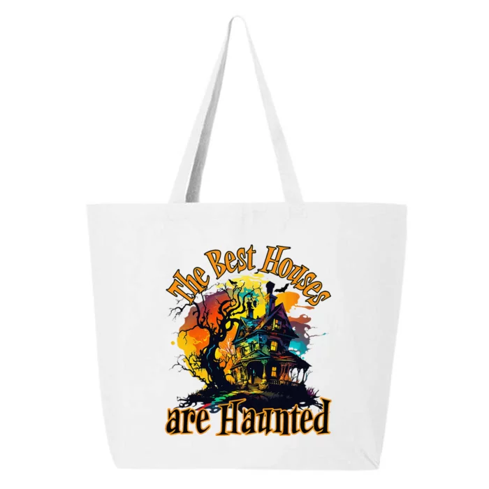 The Best Houses Are Haunted Halloween Design 25L Jumbo Tote