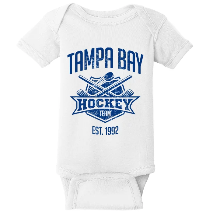 Tampa Bay Hockey Team The Bolts Vintage Florida Est 1992 Baby Bodysuit