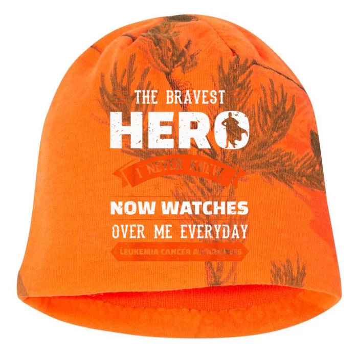 The Bravest Hero I Never Knew Leukemia Cancer Awareness Gift Kati - Camo Knit Beanie