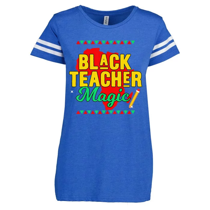 Teach Black History Month Black Teacher African Pride Enza Ladies Jersey Football T-Shirt