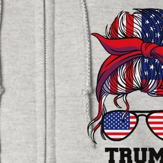 Trump Bandana Headscarf Sunglasses Design Full Zip Hoodie