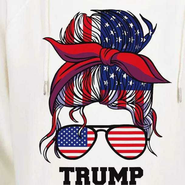 Trump Bandana Headscarf Sunglasses Design Womens Funnel Neck Pullover Hood