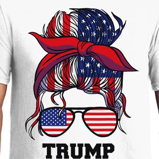 Trump Bandana Headscarf Sunglasses Design Pajama Set