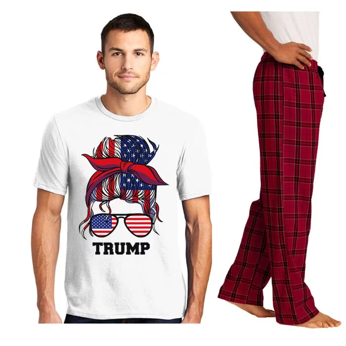 Trump Bandana Headscarf Sunglasses Design Pajama Set