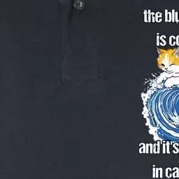 The Blue Humor Wave Is Coming Covered In Cat Hairs Kamala Softstyle Adult Sport Polo