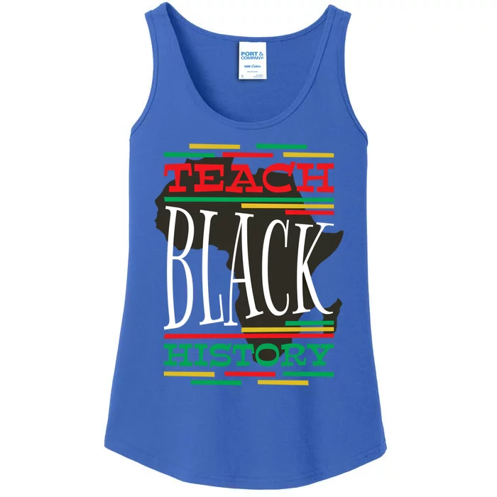 Teach Black History Afrocute Giftamerican And African American Gift Ladies Essential Tank