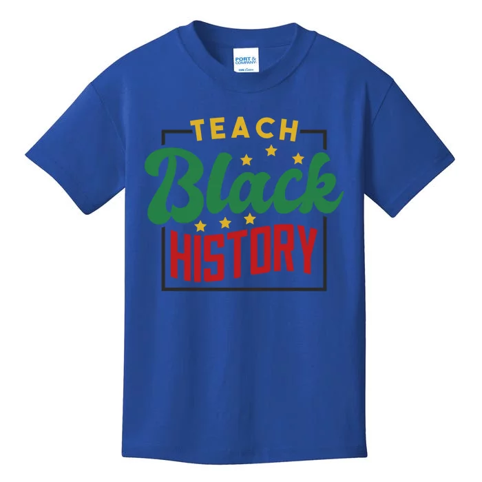 Teach Black History Afrogiftamerican And African American Great Gift Kids T-Shirt