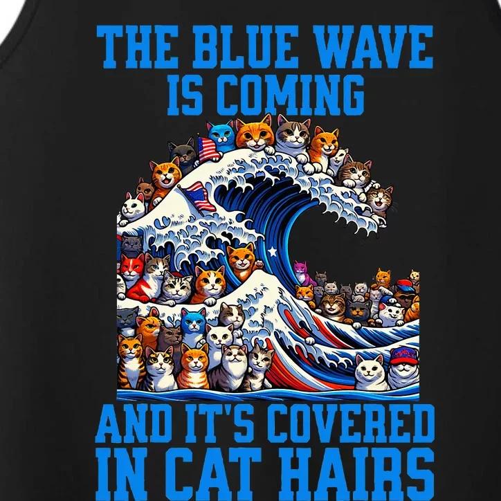 The Blue Humor Wave Is Coming Covered In Cat Hairs Kamala Performance Tank