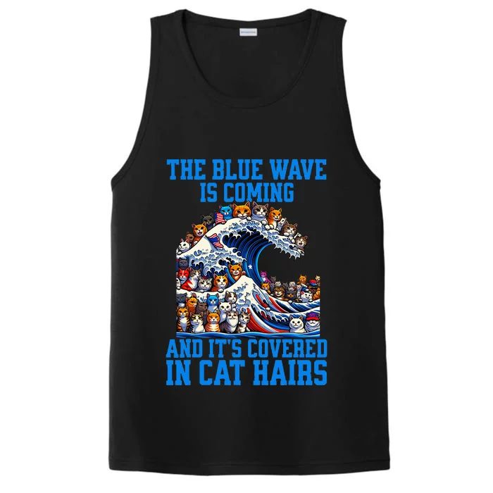 The Blue Humor Wave Is Coming Covered In Cat Hairs Kamala Performance Tank