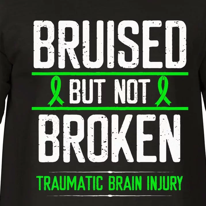 Traumatic Brain Injury Awareness Bruised Broken Green Ribbon Comfort Colors T-Shirt