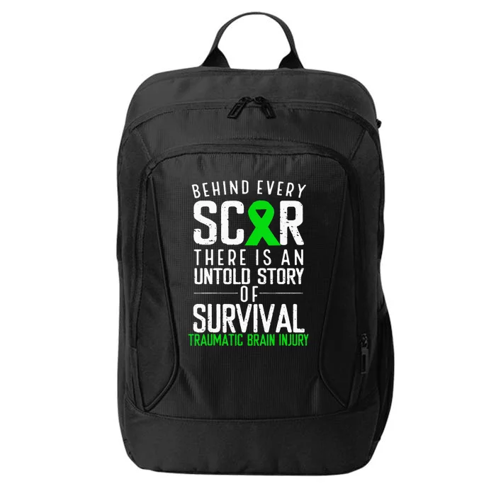 Traumatic Brain Injury Awareness Every Scar Green Ribbon City Backpack